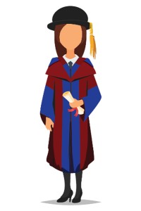網上訂購澳門大學博士學位畢業袍 長袖撞色紅色藍色 畢業帽黃色流蘇 v領披肩 畢業袍製衣廠 DA138